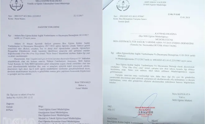 Bakanlığın izin verdiği Siyer Sınavı'na Adıyaman'da engel