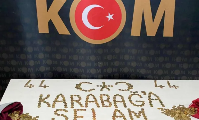 Yolcu otobüsünde 947 adet tarihi eser niteliği taşıyan altın sikke ele geçirildi 