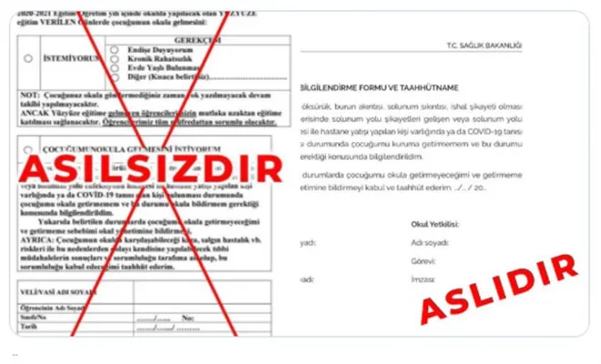MEB'den Covid-19 formu hakkında dolaşıma sokulan belgeye açıklama 