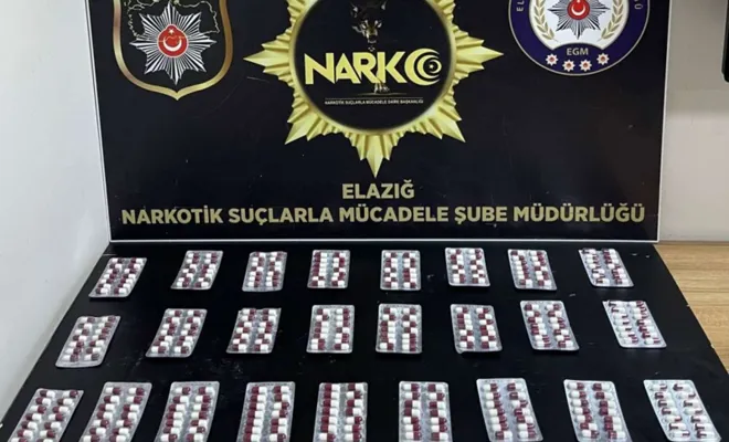 Elâzığ'da Bin 77 sentetik ecza maddesi ele geçirildi: 2 tutuklama