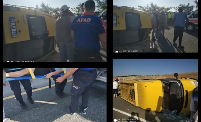 Düğün dönüşü kaza: 14 yaralı 