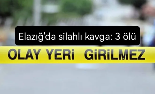 Elazığ'da silahlı kavga: 3 ölü