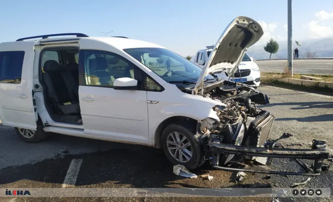 Palu`da trafik kazası meydana geldi