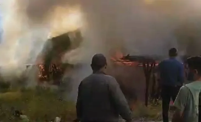 Kovancılar Sanayi Sitesindeki yangın güçlükle söndürüldü 