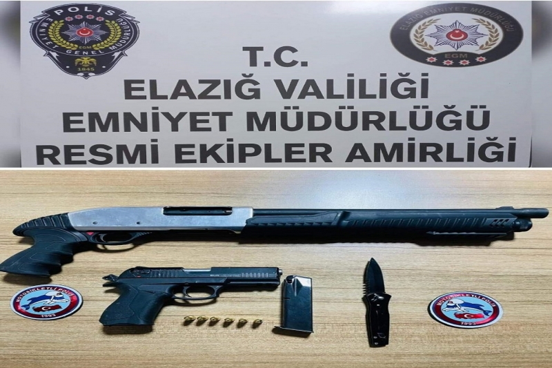 Elazığ'da ruhsatsız silah operasyonu 
